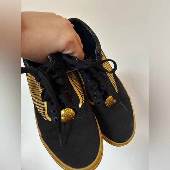 Vans X Harry Potter Golden Snitch Old Skool Sneaker Womens 8 Mens 6.5 - Picture 8 of 11